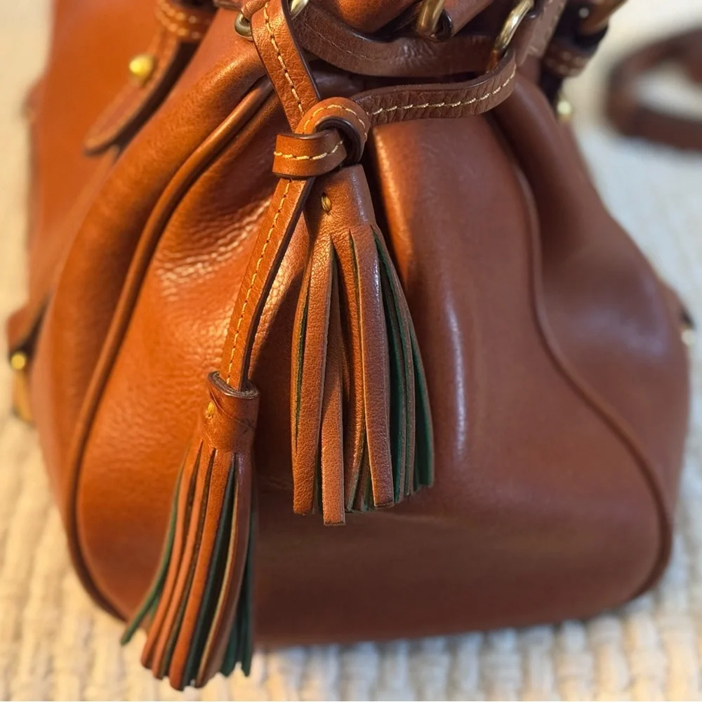 Dooney & Bourke Tan Leather Satchel - Picture 9 of 16